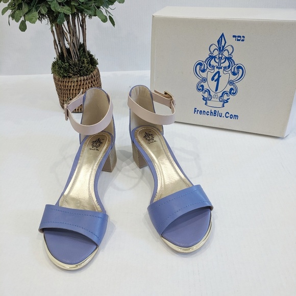 French Blu Shoes - French Blu Sydney Block Heel Ankle Strap Sandal 9